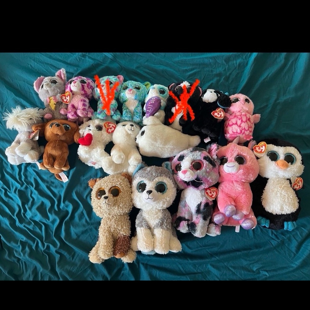 TY Beanie Boo Plush Lot – Tags on Some – Mixed Animals – Bundle Deal